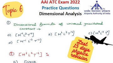 Dimensional Analysis | Practice Questions | Units & Measurements |The Physics Vigyan #AAIATCPHYSICS