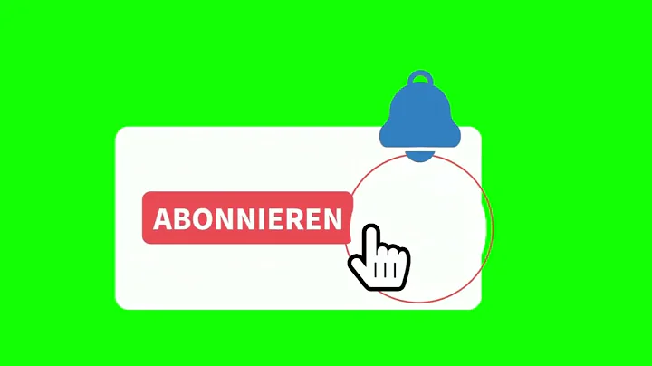 Youtube subscribe button in German language - Kostenloser Greenscreen Abonnieren Button! 4K