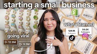 how to start a Small Business ✨📈 my small biz journey & going viral the 1st month