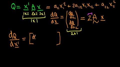 A Graduate Course in Econometrics Lecture 05 | How to Differentiate with respect to a Vector Part 3
