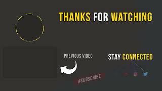 5 New Animated End Screen for Youtube Channel