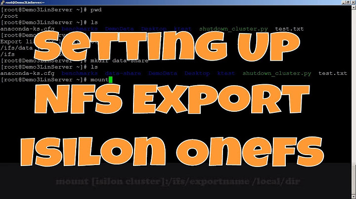 Isilon Quick Tips: Setting Up NFS Export