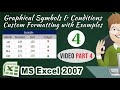 #4 Graphical Symbols & Conditions of Custom Formatting in MS Excel 2007 | Be A Computer Expert