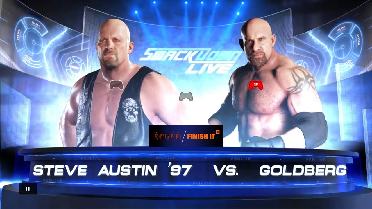 WWE 2k18 Goldberg vs. Stone Cold Steve Austin.