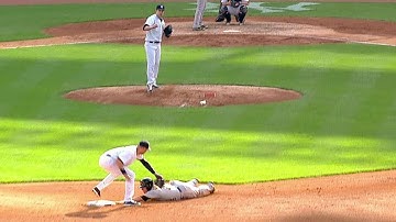 PIT@NYY: Out call at second overturned in 5th inning