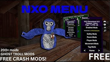 The New BEST FREE Gorilla Tag Mod Menu | NXO V6 | FREE | CRASH ALL MODS | GHOST TROLLING | Showcase