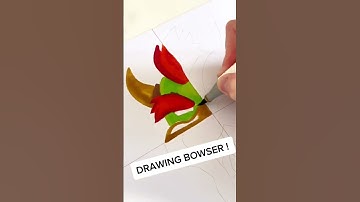 Drawing Bowser, But in 4 Different Styles Pt.1 (#shorts)