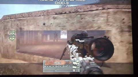 mw2 quick scope game winning kill