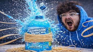 Blue Hawaiian punch versus rubber bands ￼
