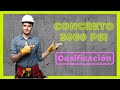 💡 Aprende como DOSIFICAR un CONCRETO de 3000 PSI 👷 (Paso a Paso)