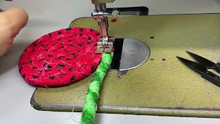 TUTORIAL: Sewing watermelon mug rugs/coasters with cotton cord