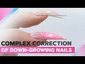 Complex Correction of Curved Nails | Quick and Easy Ombré Nail Design