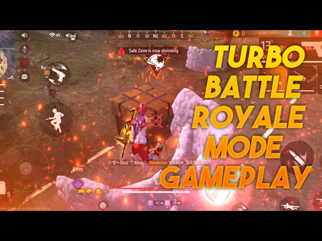 NEW MODE FF GAMEPLAY WITH VOICEOVER TURBO BATTLE ROYALE #opspiritgaming # freefire 