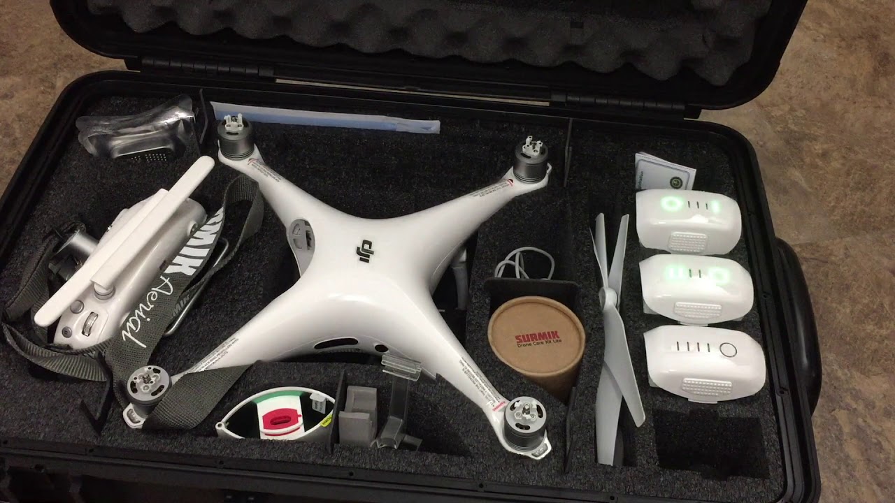 Case Club Waterproof DJI Phantom 4 Drone Wheeled Case with Silica Gel (Propellers On)