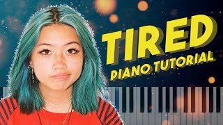 Beabadoobee  Tired  Piano Tutorial