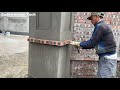 Traditional Craftsmanship Techniques Finish the Underside of the Excellent Concrete Gate Pillar