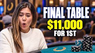 $11,000 for 1st & I’m Running Scorching HOT At The FINAL TABLE! Playing for a Ring!!! Poker Vlog #84 screenshot 2