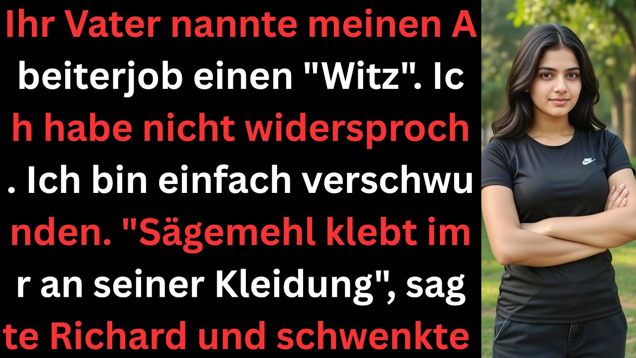 Ihr Vater nannte meinen Arbeiterjob einen „Witz“. Ich widersprach nicht. Ich verschwand einfach.