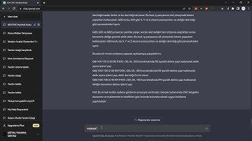 Yapay Zeka Chat GPT CNC kodları öğretebilir mi? 3. sorudan sonrasına dikkat !  #cnc #chatgpt