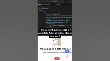 cute proposal wedsite using HTML, CSS and JS #viralshorts #coding #tranding #webdevelopment