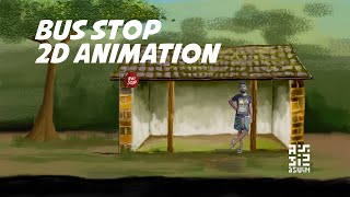 Bus Stop 2D Animation
