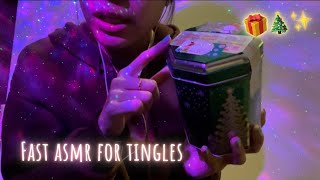 ASMR | what I got for Christmas?✨fast tapping, hand movements, mouth sounds +