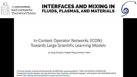 In-Context Operator Networks (ICON): Towards Large Scientific Learning Models ▸ Stanley Osher (UCLA)