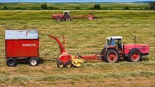 Two International 2 2 Tractors Making Silage | 3588 & 3388