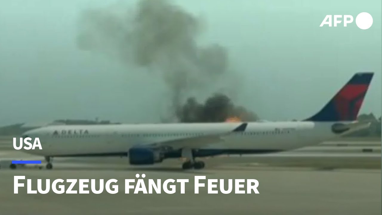 USA: Flugzeug fängt Feuer vor dem Start | AFP
