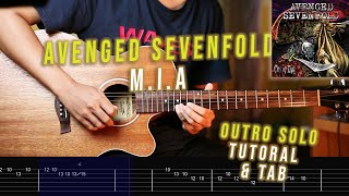 Avenged Sevenfold - M.I.A | Outro Solo Tutorial \u0026 Guitar Tab