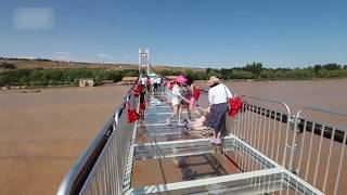 Walking on water: the 1st glass bridge across China's Yellow River opens