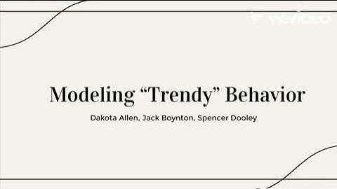 Modeling Trends With Cellular Automata