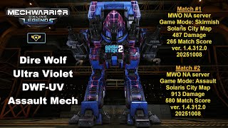 🤖 MechWarrior Online - Dire Wolf DWF-UV, Assault Mech - Come closer my friend 😈