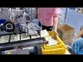 Automatic high speed plastic empty bag paging feeding adhesive label labeling machine