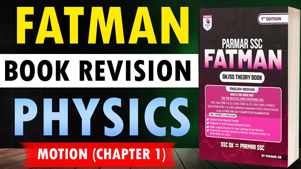 Parmar's Fatman Book Revision In Hindi||Physics Chapter 1 Motion||For SSC Railway And State Exams