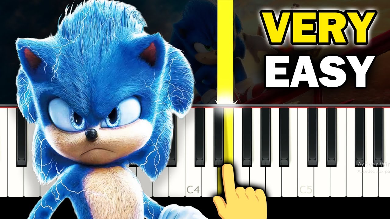 SONIC HEDGEHOG SLOW EASY PIANO TUTORIAL 