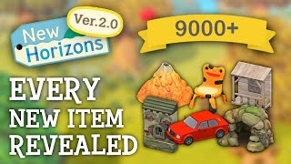 Animal Crossing New Horizons  9000+ NEW ITEMS Revealed (2.0 Update)