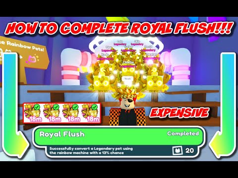 How to COMPLETE the 👑ROYAL FLUSH👑 Achievement in Pet Simulator X | Roblox Tutorial