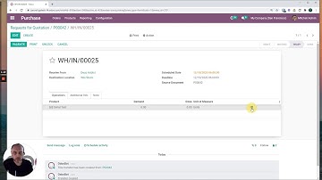 Entering Serial Numbers on PO Receipts in Odoo v14