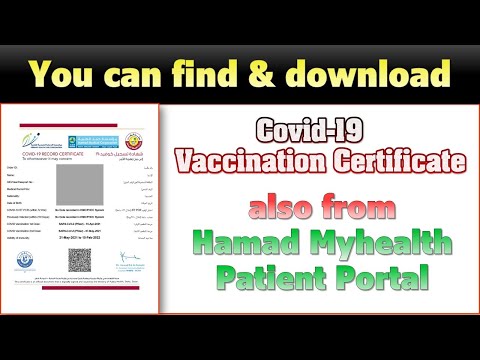 Qatar - Download your Covid-19 Certificate from Hamad Myhealth Patient Portal