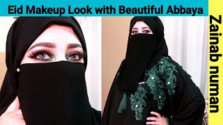 Eid Makeup Look Using Merium Pervaiz Pallet Beautiful Abbaya For Eid