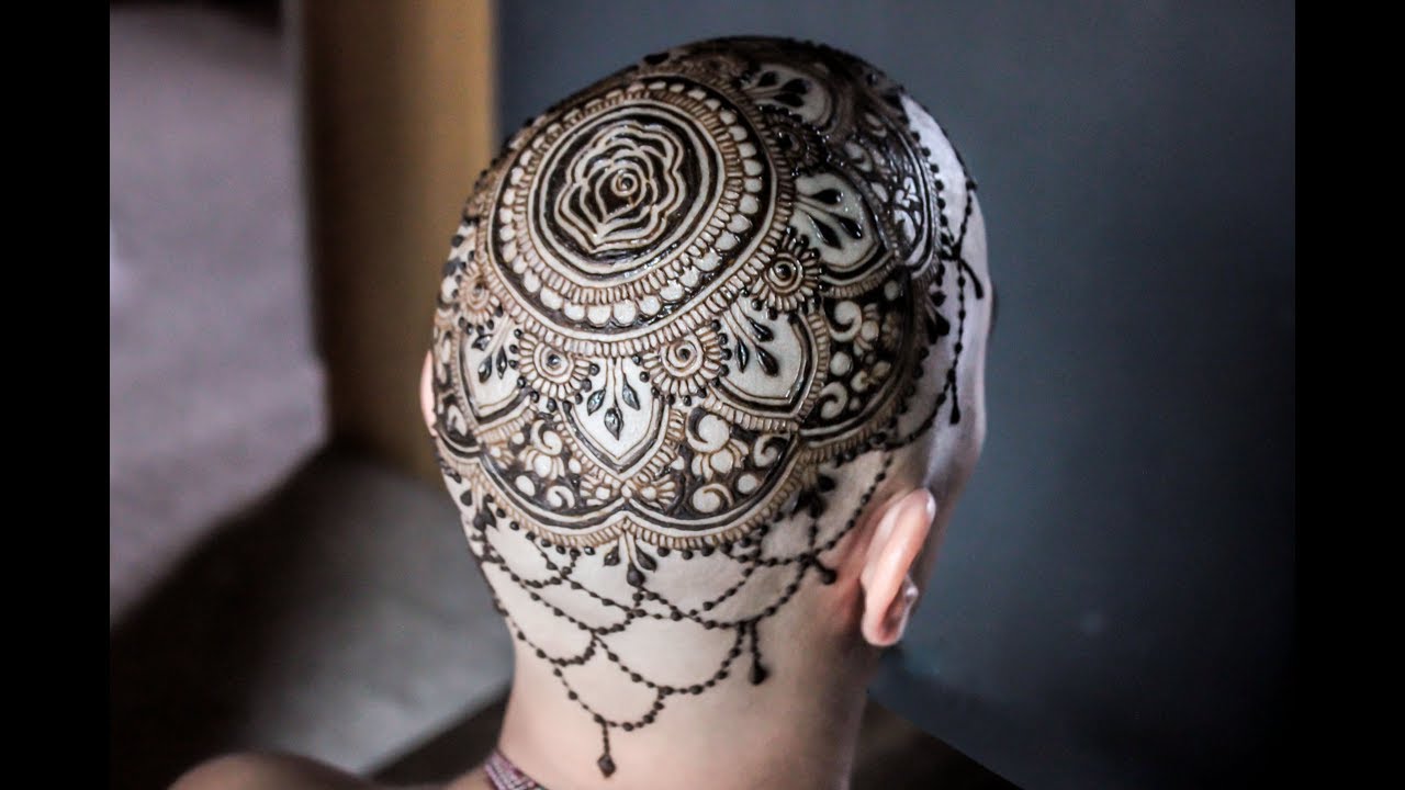Henna Crown Design Bald Head Art W Kams Mehndi Youtube