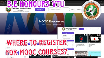 How and where to register for MOOC courses in VTU ? for B.E honours