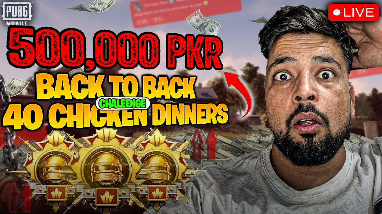 40 CHICKEN DINNER CHALLENGE - 500,000 PRICE  - FM RADIO GAMING