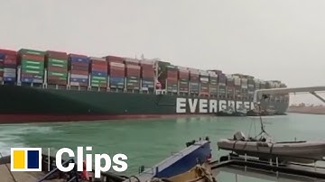 Efforts to free a giant cargo ship blocking Egypt’s Suez Canal