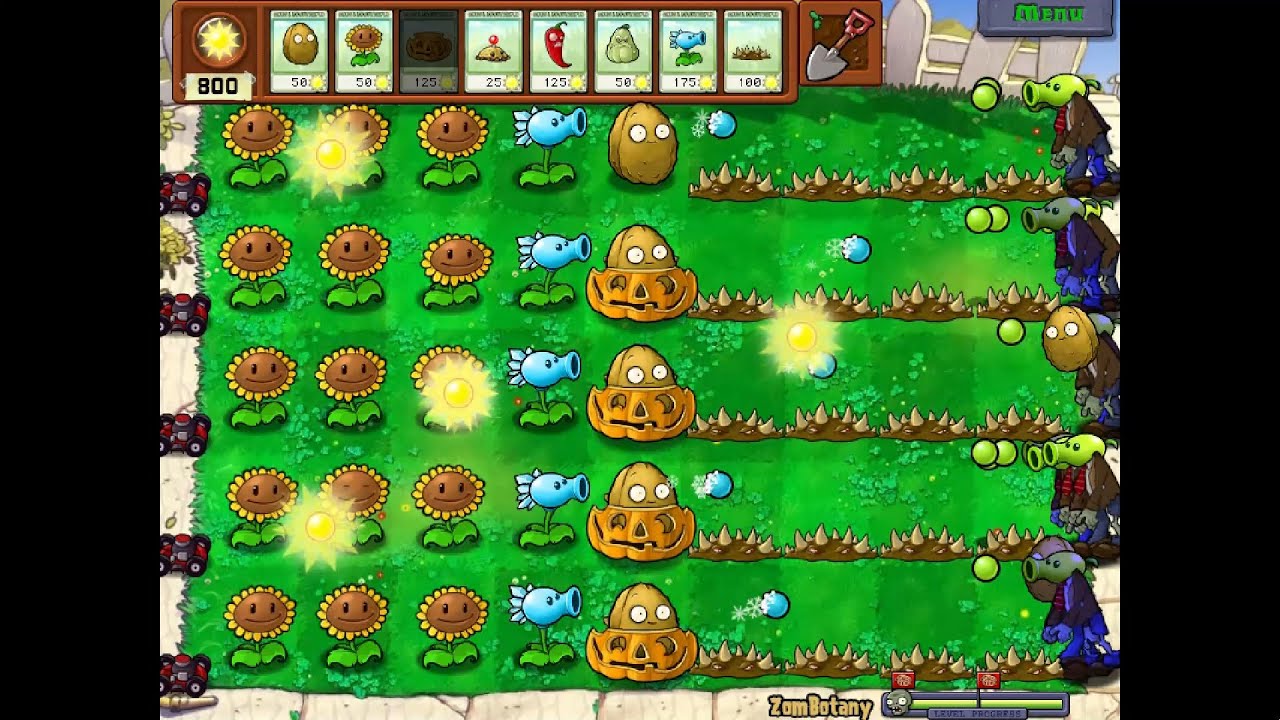 Plants vs Zombies, Mini game ZomBotany YouTube