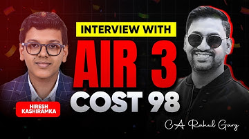 AIR 3 | COST 98 Marks 🔥How Hiresh (Rahul Sir Student) achieved it. Know the tips and tricks ✌️