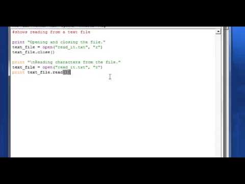 Python  Reading a text file
