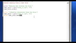 Python  Reading a text file