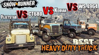 SnowRunner Truck vs Truck | Fleetstar VS Caterpillar CT680 VS Kodiak VS White WS 4964